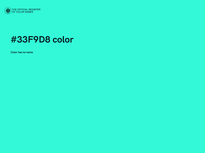 #33F9D8 color image