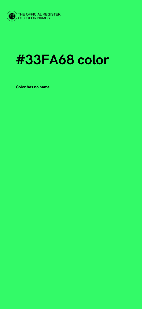 #33FA68 color image