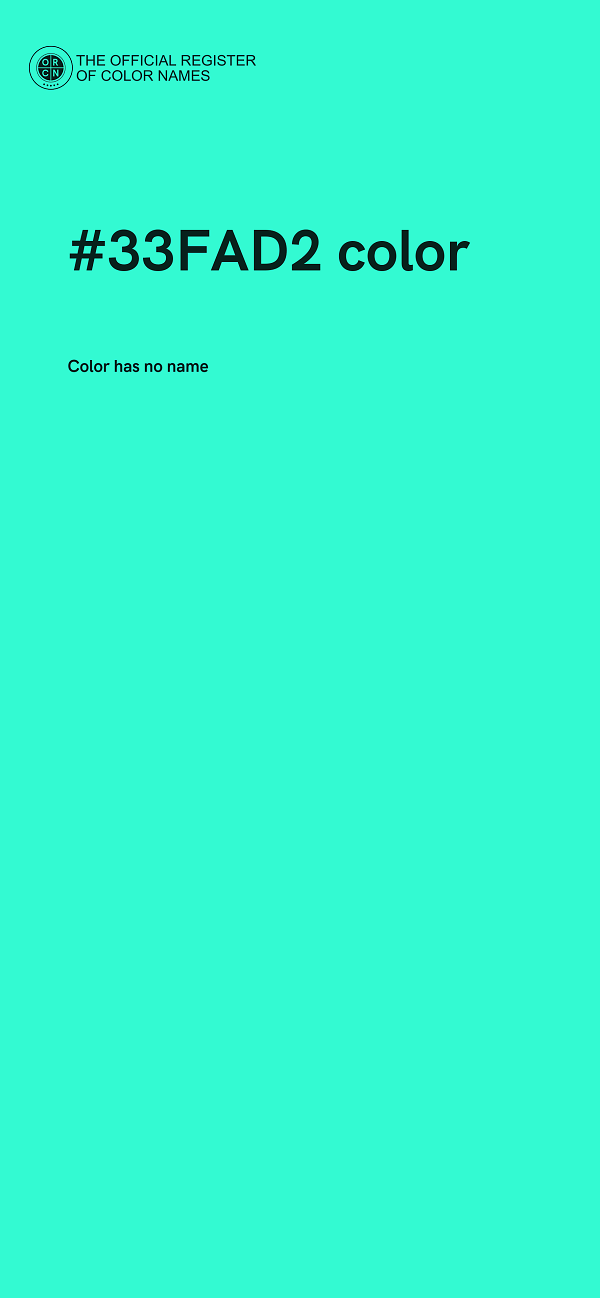 #33FAD2 color image