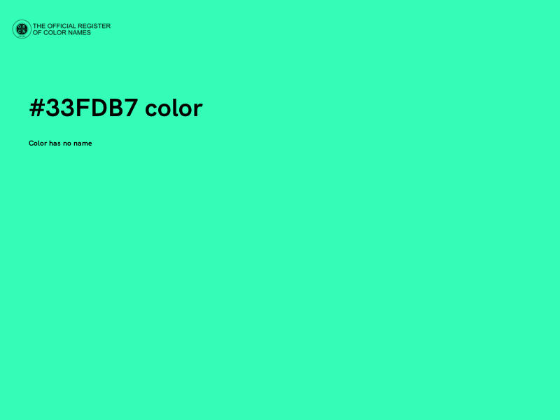 #33FDB7 color image
