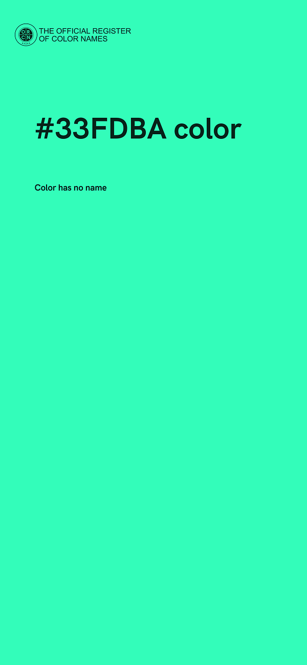 #33FDBA color image