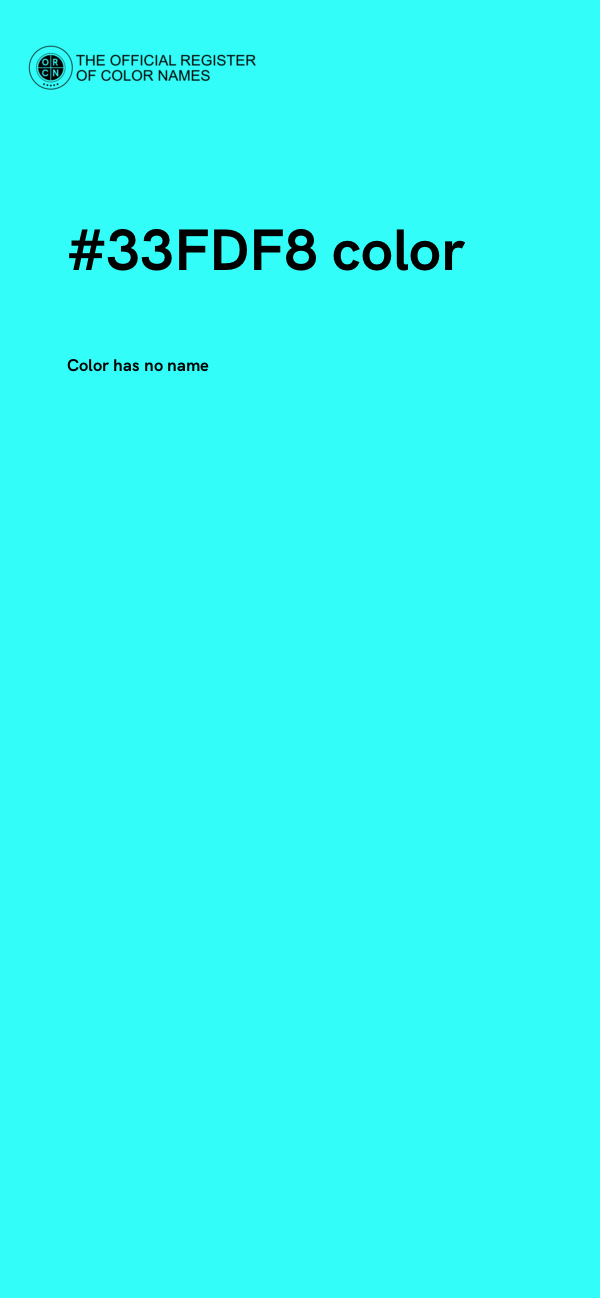 #33FDF8 color image