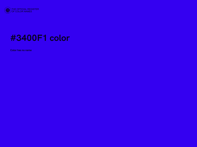 #3400F1 color image