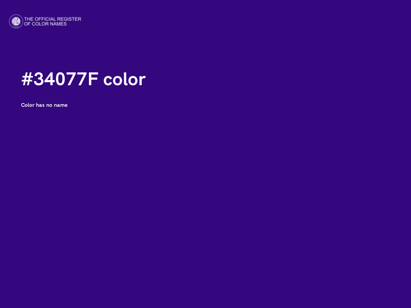 #34077F color image