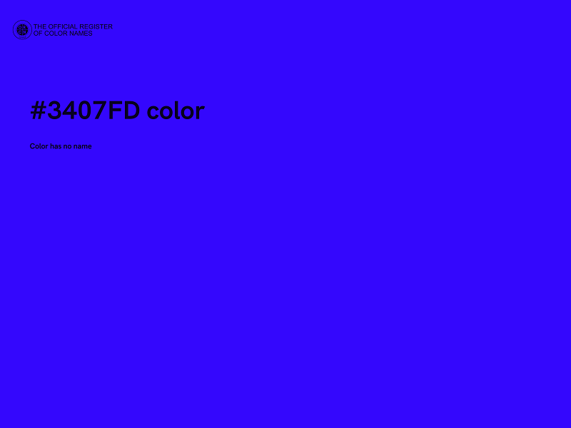 #3407FD color image