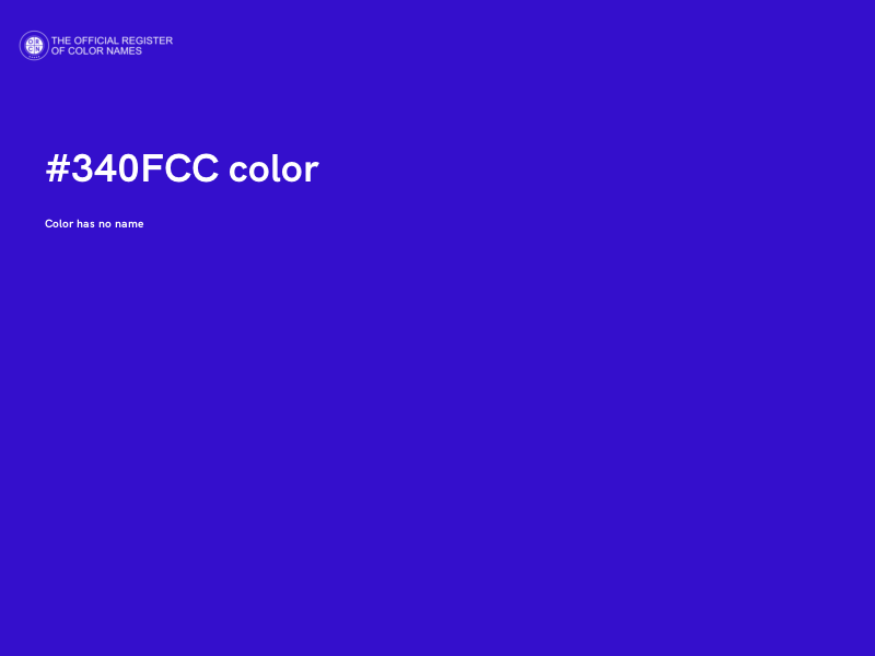 #340FCC color image