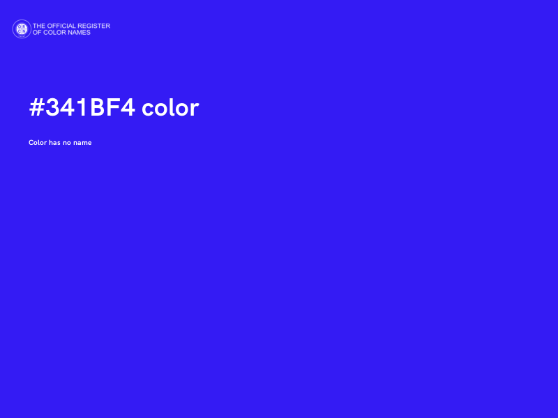 #341BF4 color image