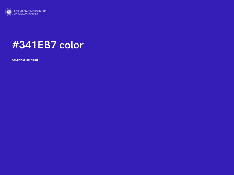 #341EB7 color image