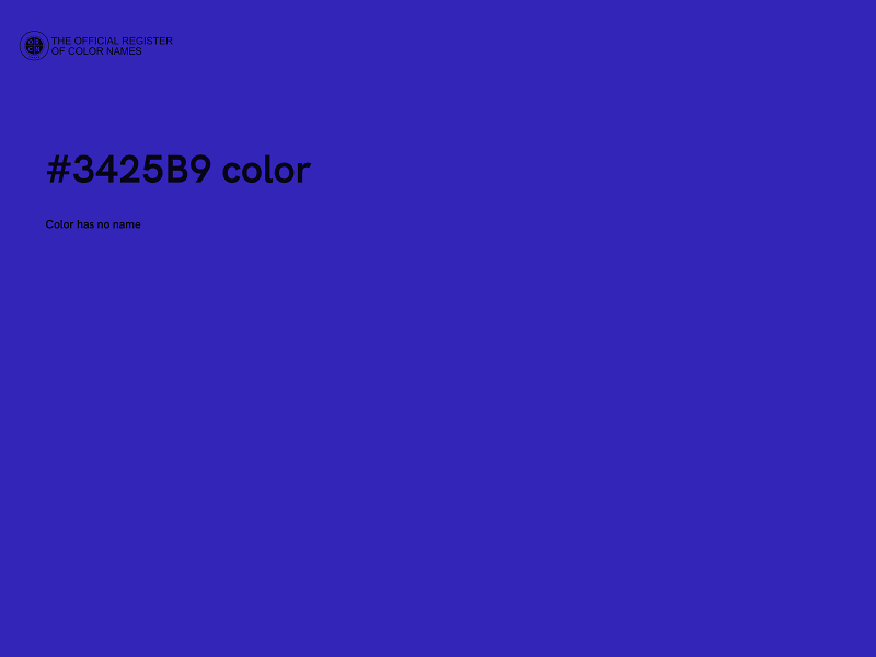 #3425B9 color image