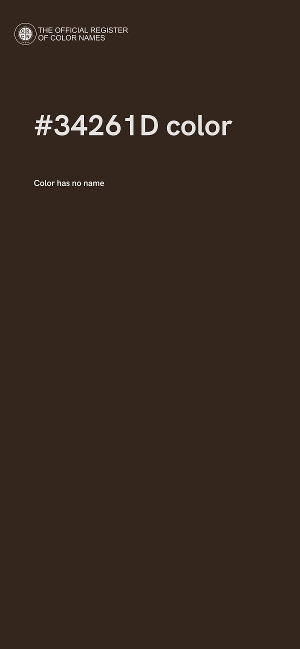 #34261D color image