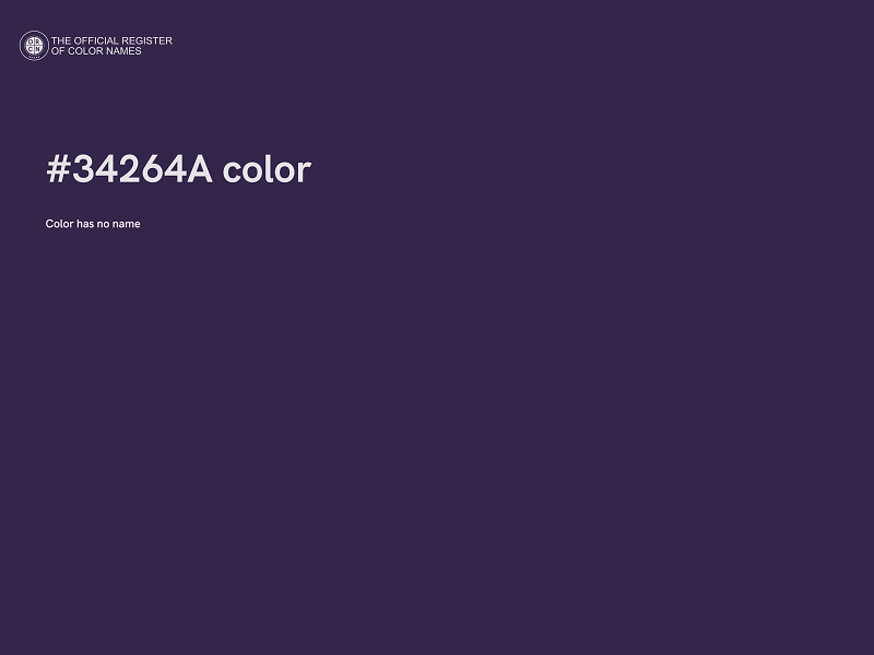 #34264A color image