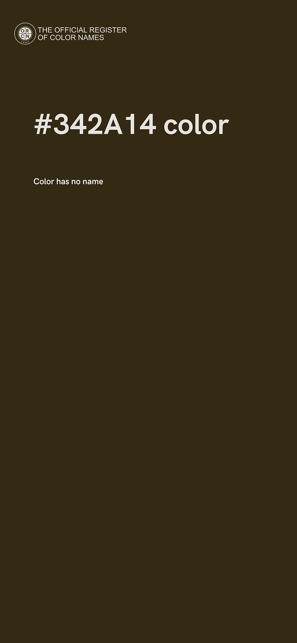 #342A14 color image
