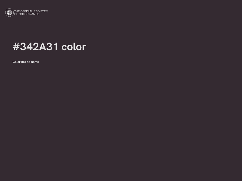 #342A31 color image