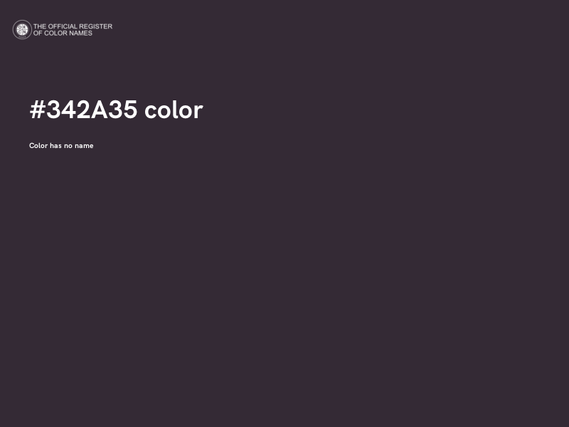 #342A35 color image