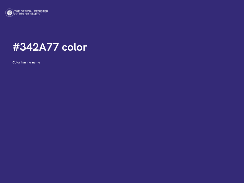 #342A77 color image