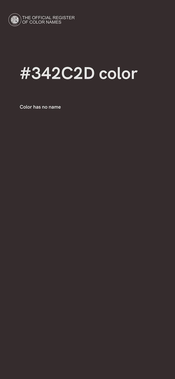 #342C2D color image