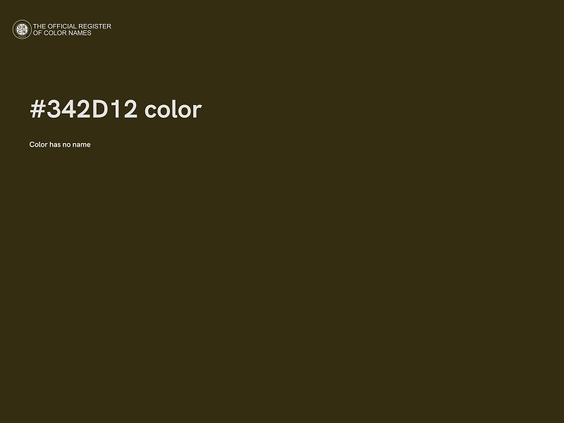 #342D12 color image