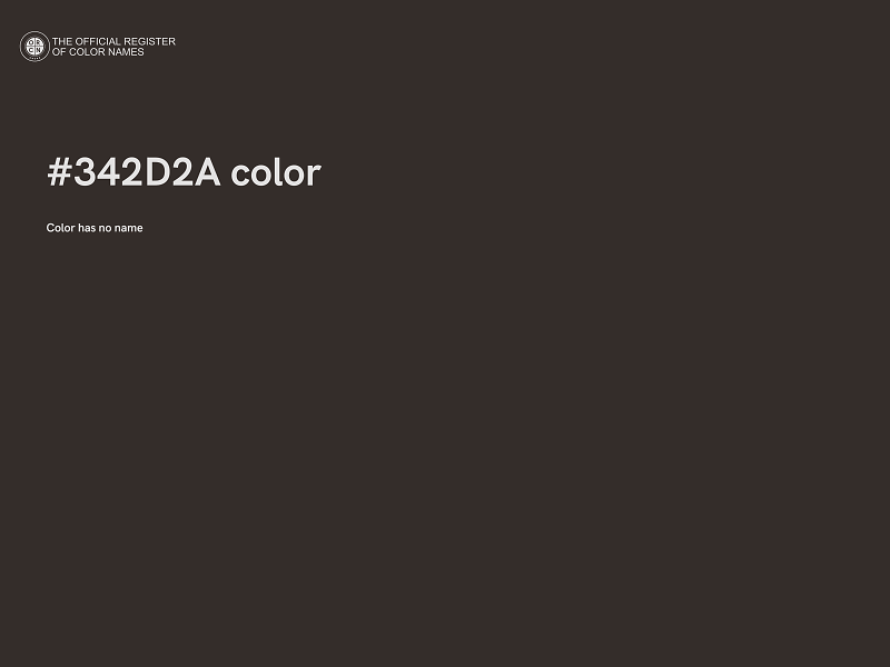 #342D2A color image