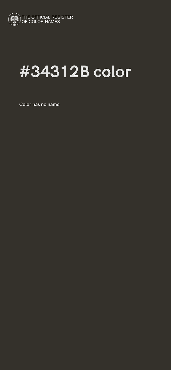 #34312B color image