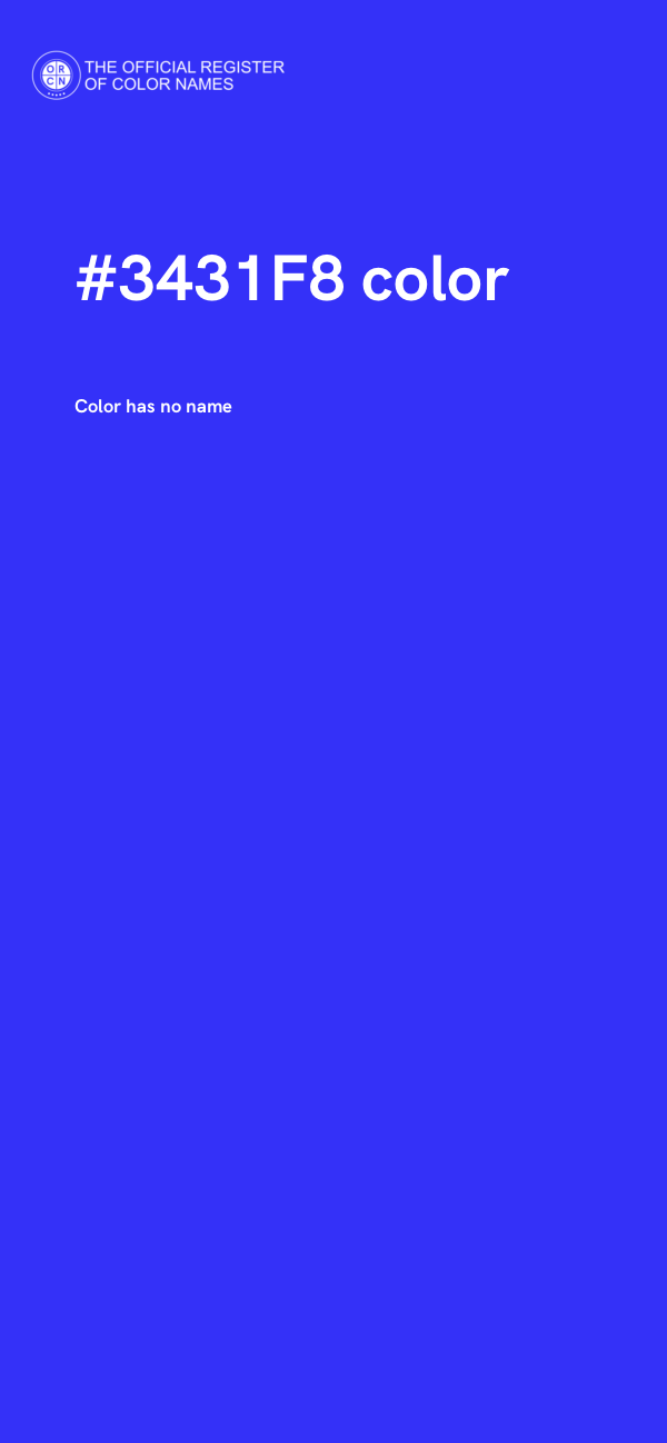 #3431F8 color image
