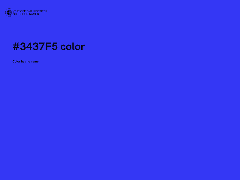 #3437F5 color image
