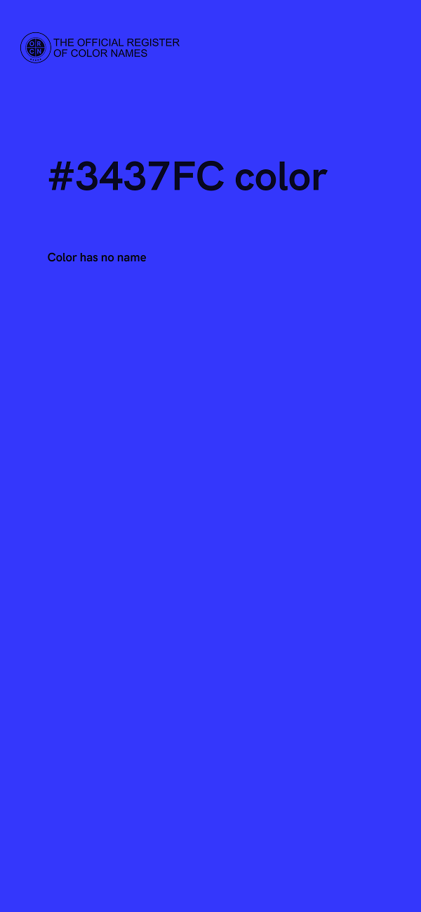 #3437FC color image