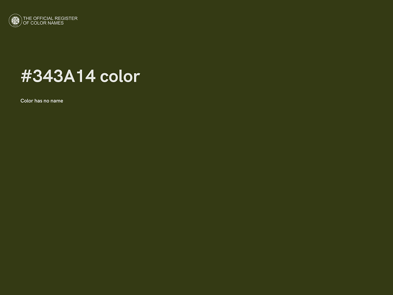 #343A14 color image