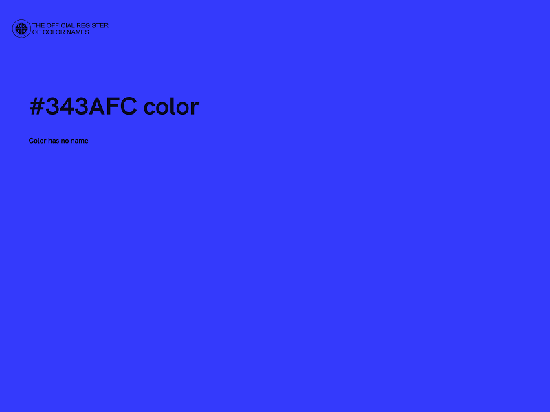 #343AFC color image