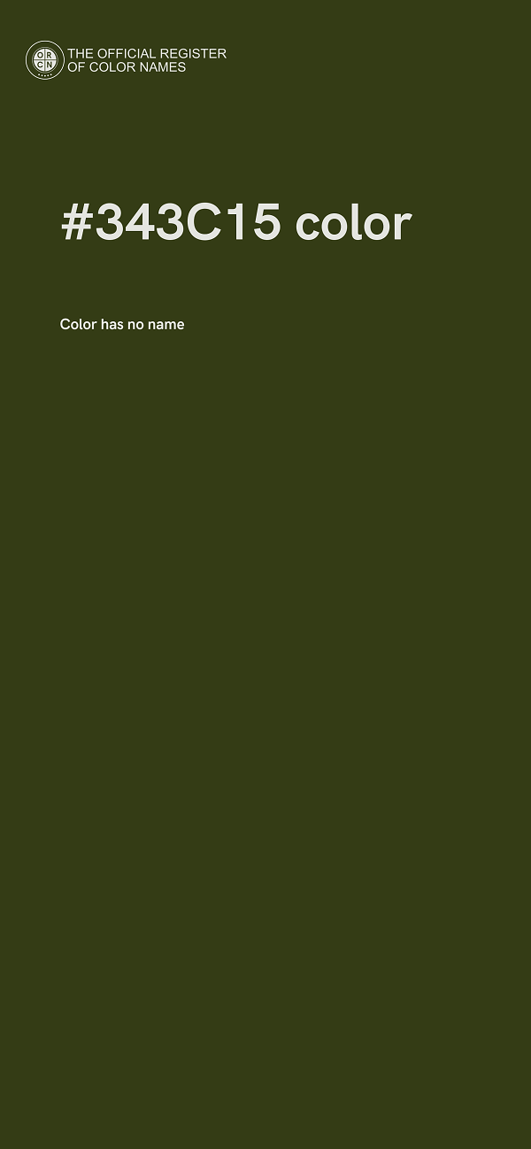 #343C15 color image