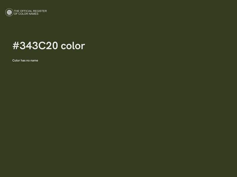 #343C20 color image