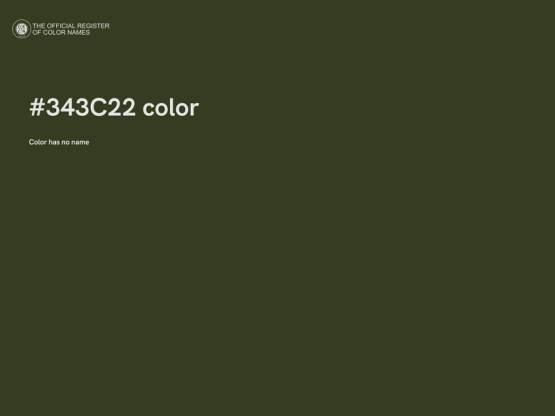 #343C22 color image