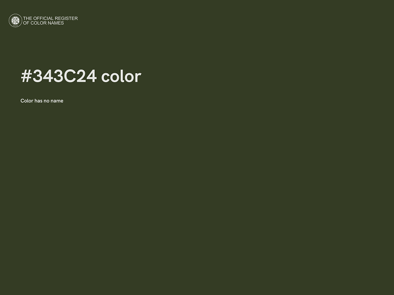 #343C24 color image