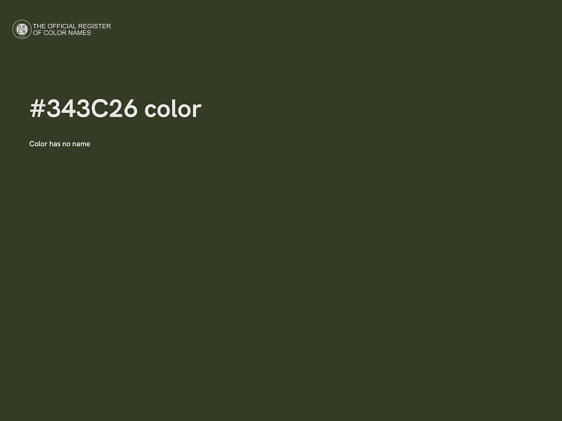 #343C26 color image