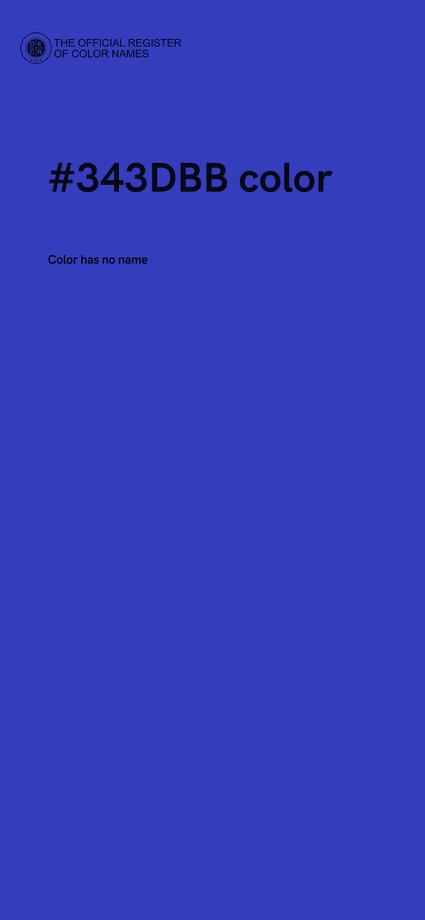 #343DBB color image