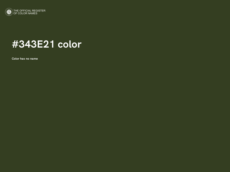 #343E21 color image