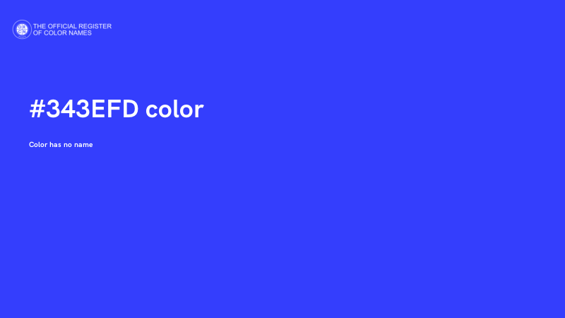 #343EFD color image