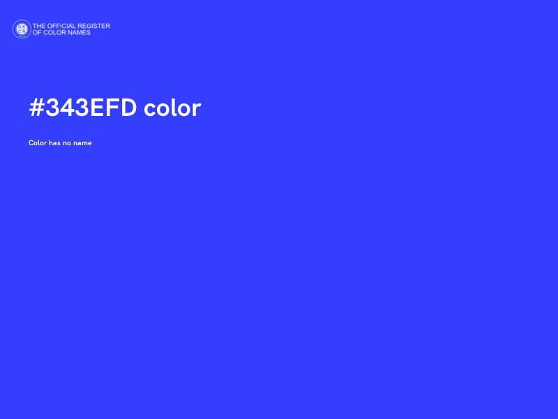 #343EFD color image