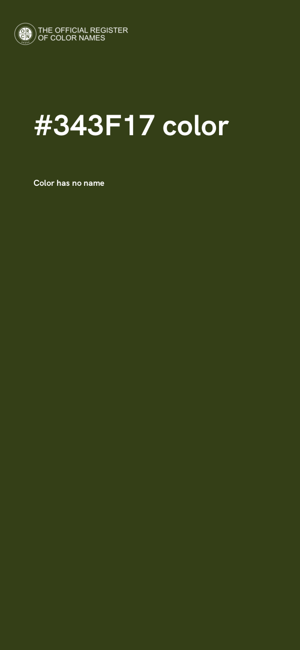 #343F17 color image