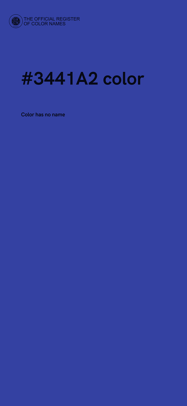 #3441A2 color image