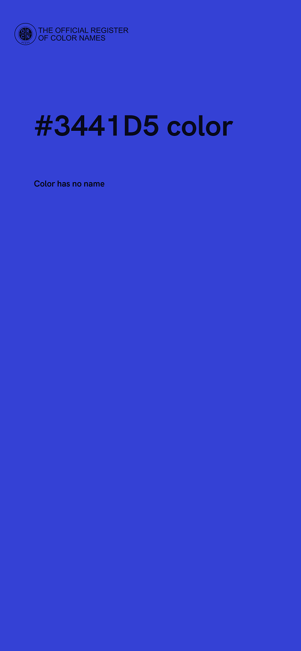 #3441D5 color image