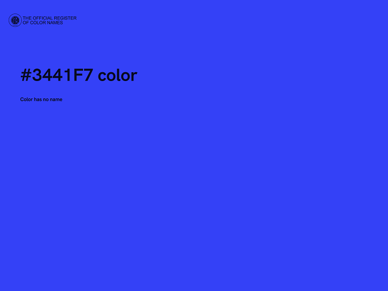 #3441F7 color image