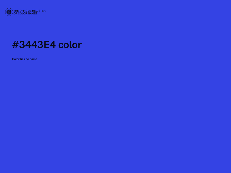#3443E4 color image