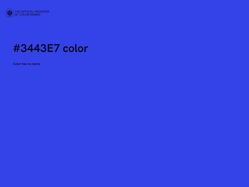 #3443E7 color image