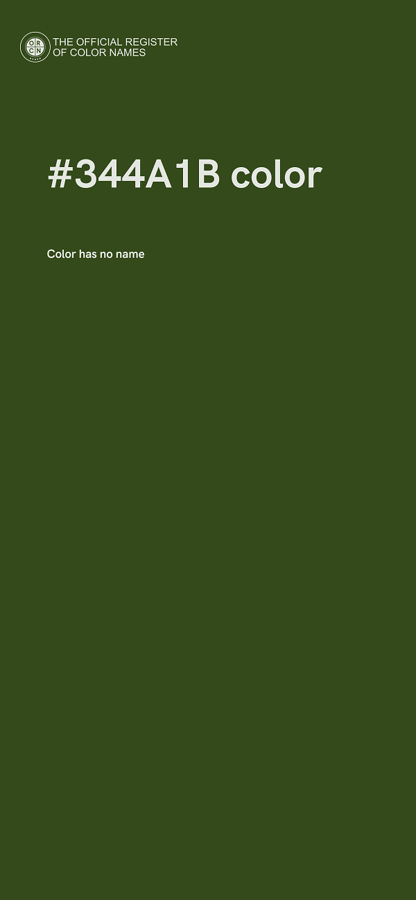 #344A1B color image