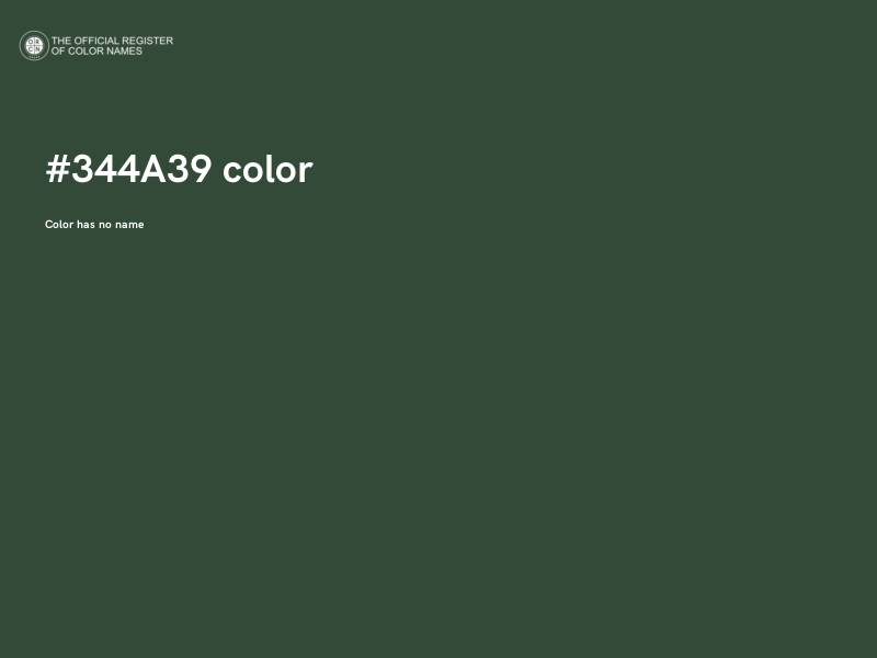 #344A39 color image