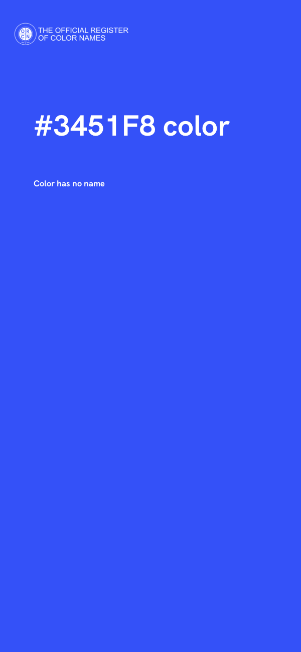 #3451F8 color image