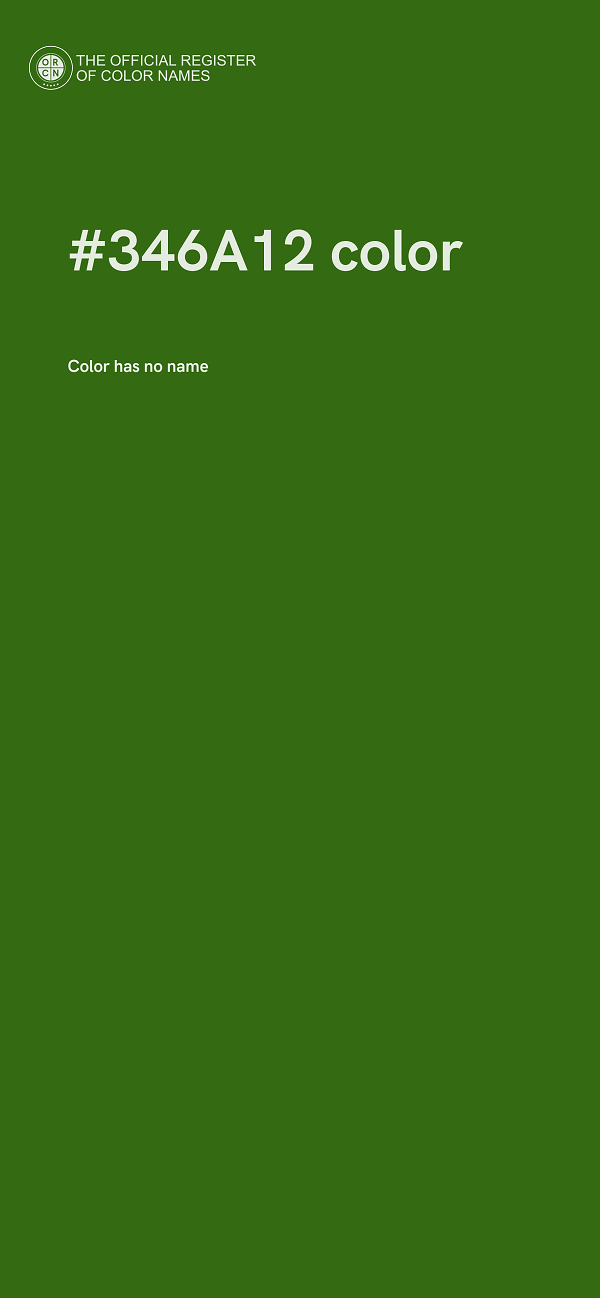 #346A12 color image