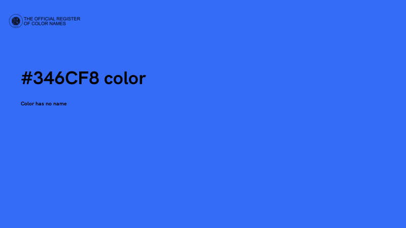 #346CF8 color image