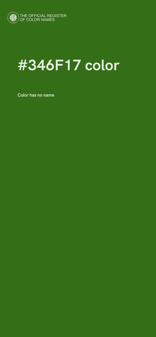 #346F17 color image