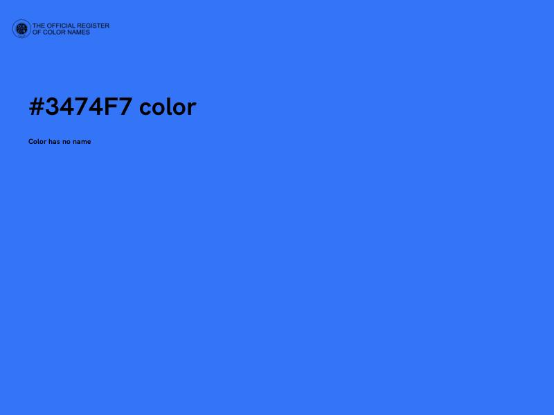 #3474F7 color image